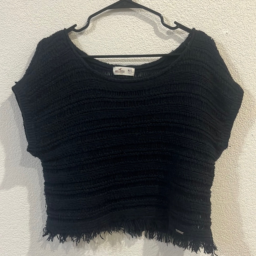 Hollister Black Knit Cover Up Medium/Large